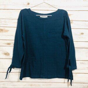 Ann Taylor loft women’s green tie sleeve top size XS
